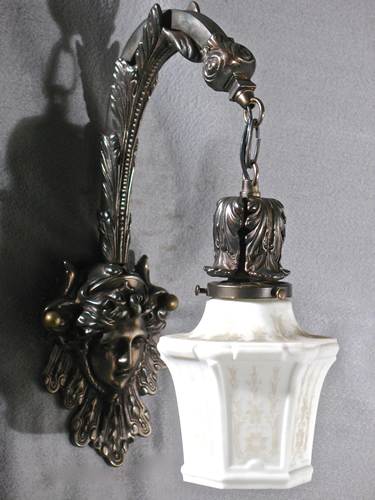 Pair of Art Nouveau Figural Sconces